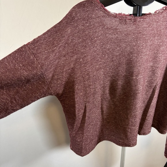 Miss Me Medium Sheer Lace Maroon Long Sleeve Top Biker Studded Sequin Emo Punk - Picture 9 of 11